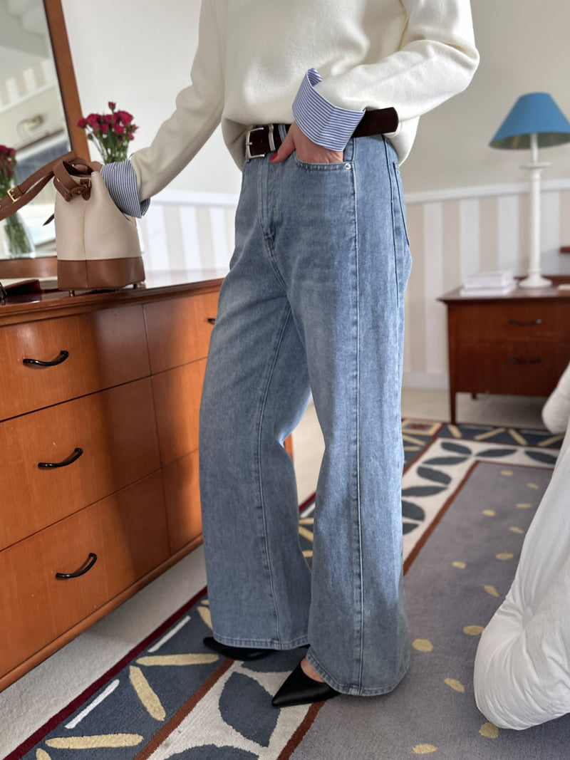There By - Korean Women Fashion - #momslook - Flare Denim Pants - 2