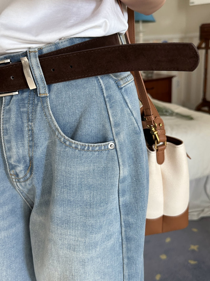 There By - Korean Women Fashion - #restrostyle - Seam Wide Denim Pants - 11