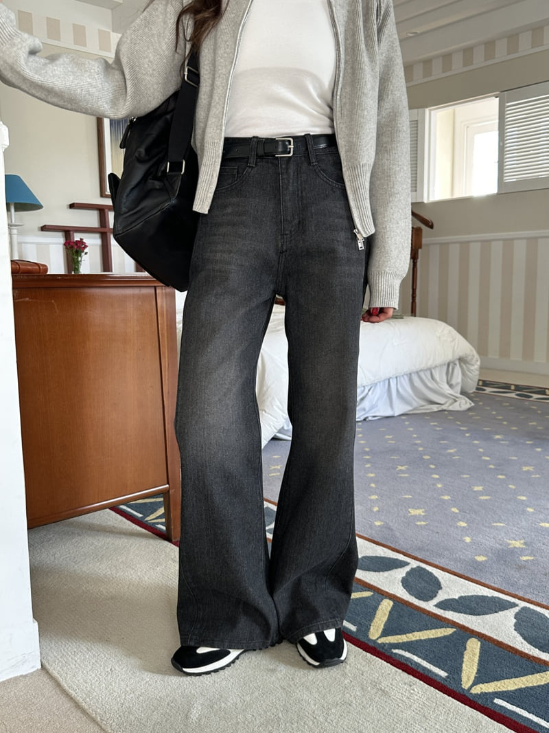 There By - Korean Women Fashion - #romanticstyle - Flare Denim Pants - 10
