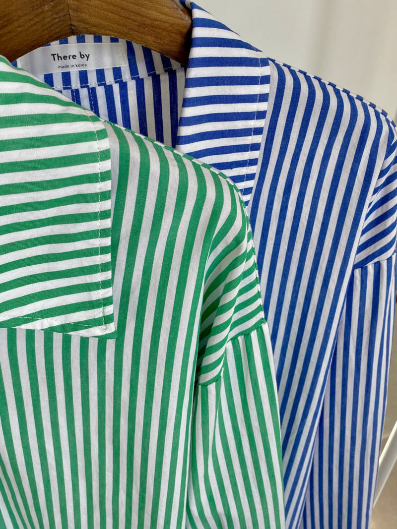 There By - Korean Women Fashion - #shopsmall - Stripe Shirt - 12