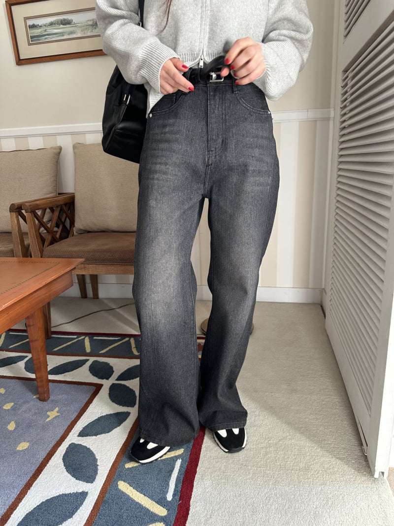 There By - Korean Women Fashion - #vintagekidsstyle - Flare Denim Pants - 7