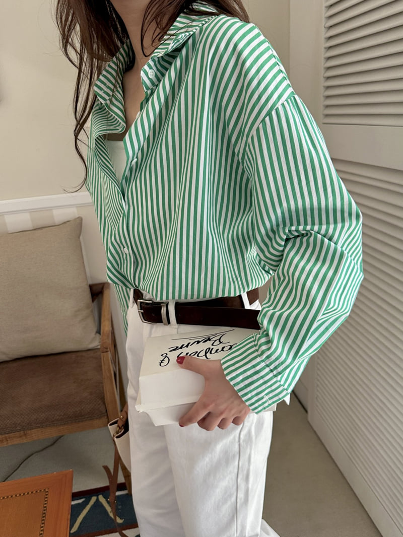 There By - Korean Women Fashion - #womensfashion - Stripe Shirt - 2