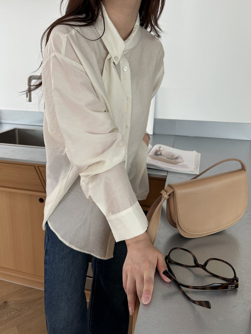 There By - Korean Women Fashion - #momslook - Tie Blouse - 4