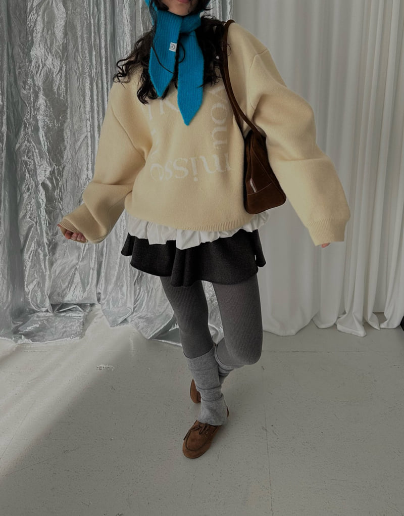 Uoov - Korean Women Fashion - #momslook - Balloon Polar Knit - 10