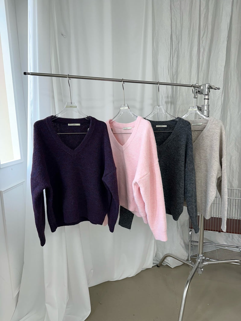 Uoov - Korean Women Fashion - #momslook - Napoli V-Neck Knit - 3