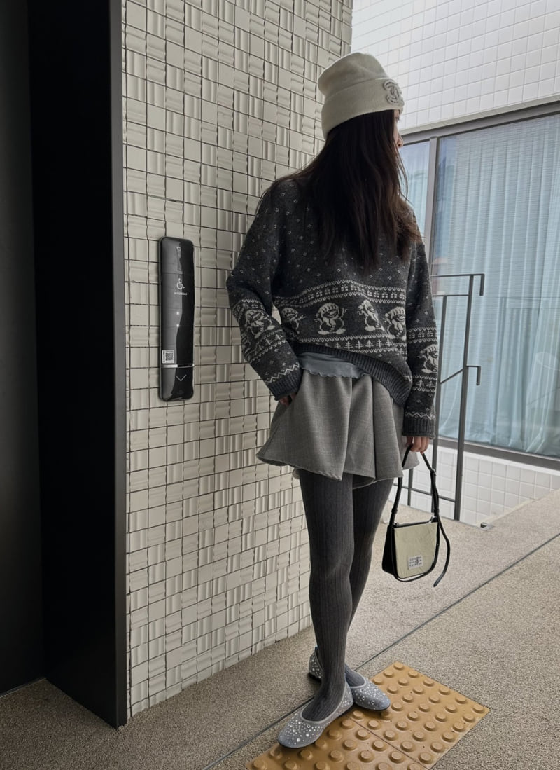 Uoov - Korean Women Fashion - #momslook - Snowman Knit - 10