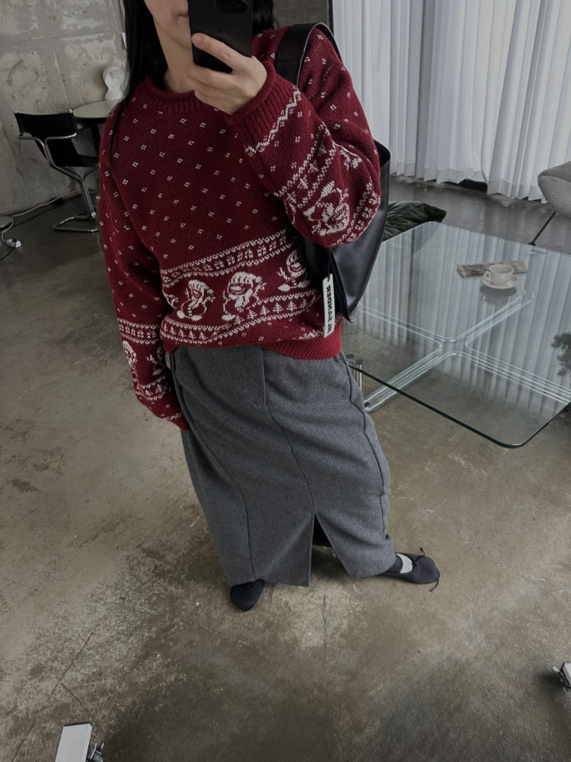 Uoov - Korean Women Fashion - #momslook - Snowman Knit - 6