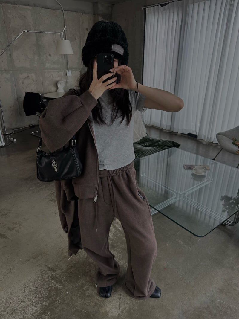 Uoov - Korean Women Fashion - #momslook - Y Double Fleece Hooded Jacket - 5