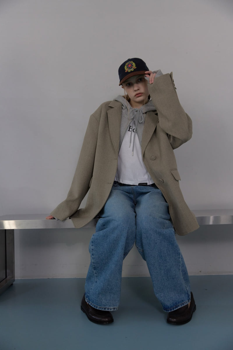 Uoov - Korean Women Fashion - #momslook - Line Denim Jacket - 9