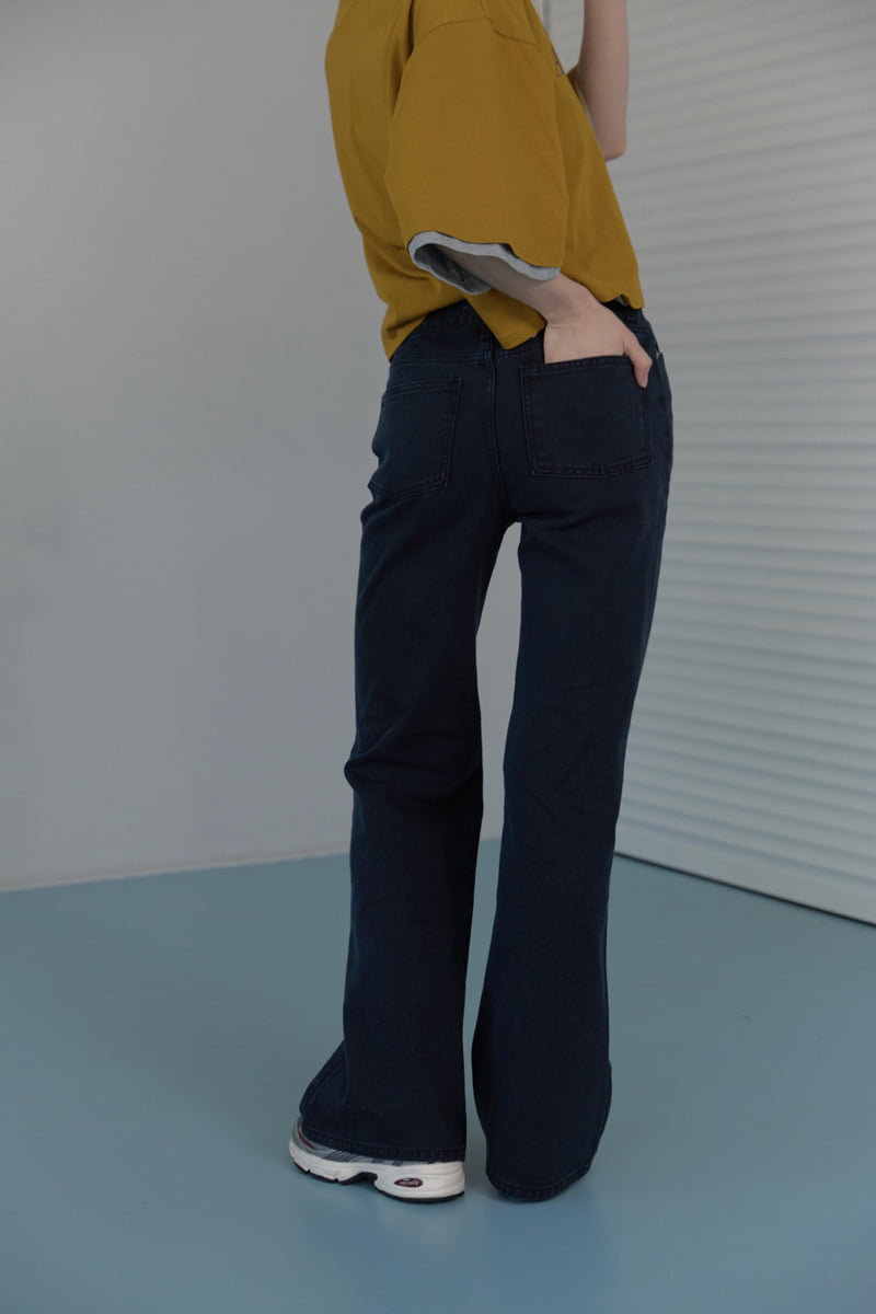 Uoov - Korean Women Fashion - #momslook - Navy Bootcut Pants - 10