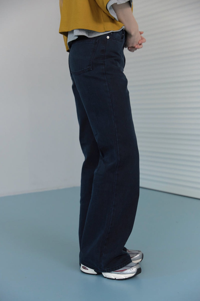 Uoov - Korean Women Fashion - #momslook - Navy Bootcut Pants - 12