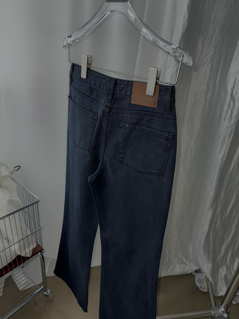 Uoov - Korean Women Fashion - #momslook - Navy Bootcut Pants - 2