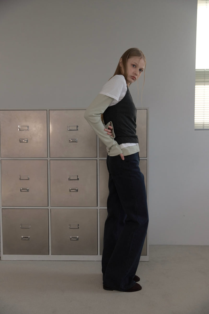 Uoov - Korean Women Fashion - #womensfashion - Navy Bootcut Pants - 4