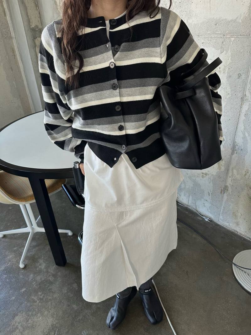 Uoov - Korean Women Fashion - #momslook - Striped Cardigan - 10