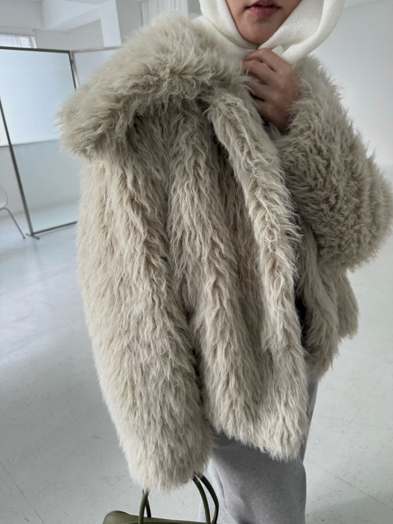 Uoov - Korean Women Fashion - #vintagekidsstyle - Teddy Soft Jacket - 4
