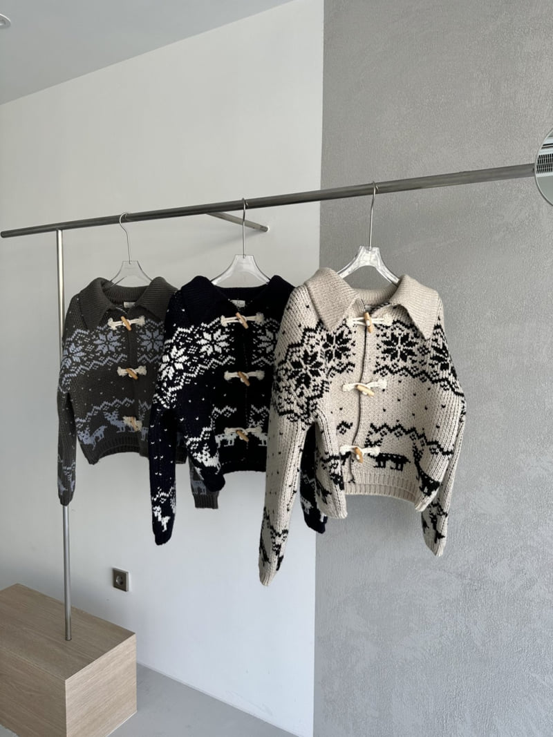 Uoov - Korean Women Fashion - #vintagekidsstyle - Rudolph Cardigan