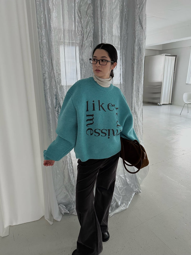 Uoov - Korean Women Fashion - #momslook - Like Round Knit Top - 4