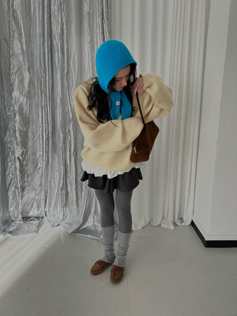 Uoov - Korean Women Fashion - #womensfashion - Balloon Polar Knit - 11