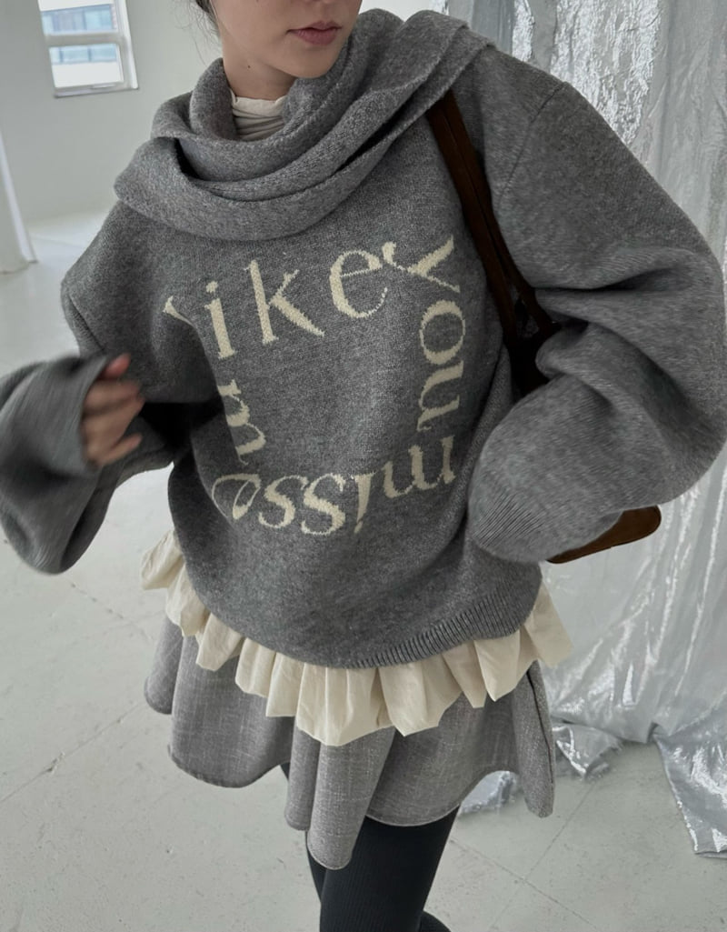 Uoov - Korean Women Fashion - #womensfashion - Balloon Polar Knit - 5