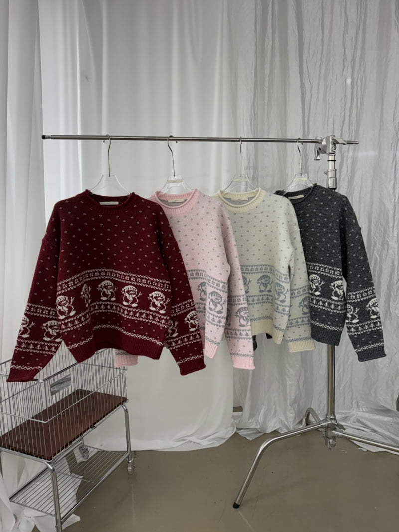 Uoov - Korean Women Fashion - #womensfashion - Snowman Knit
