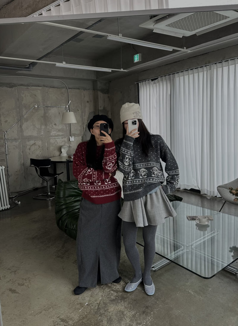 Uoov - Korean Women Fashion - #womensfashion - Snowman Knit - 3