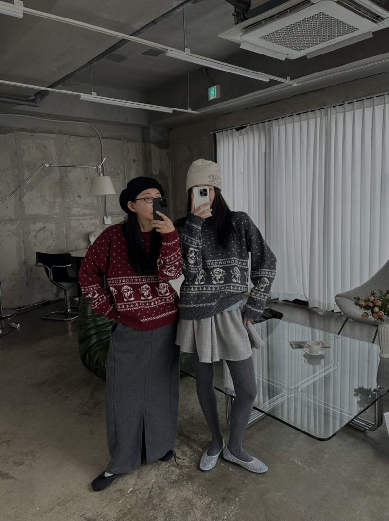 Uoov - Korean Women Fashion - #womensfashion - Snowman Knit - 5