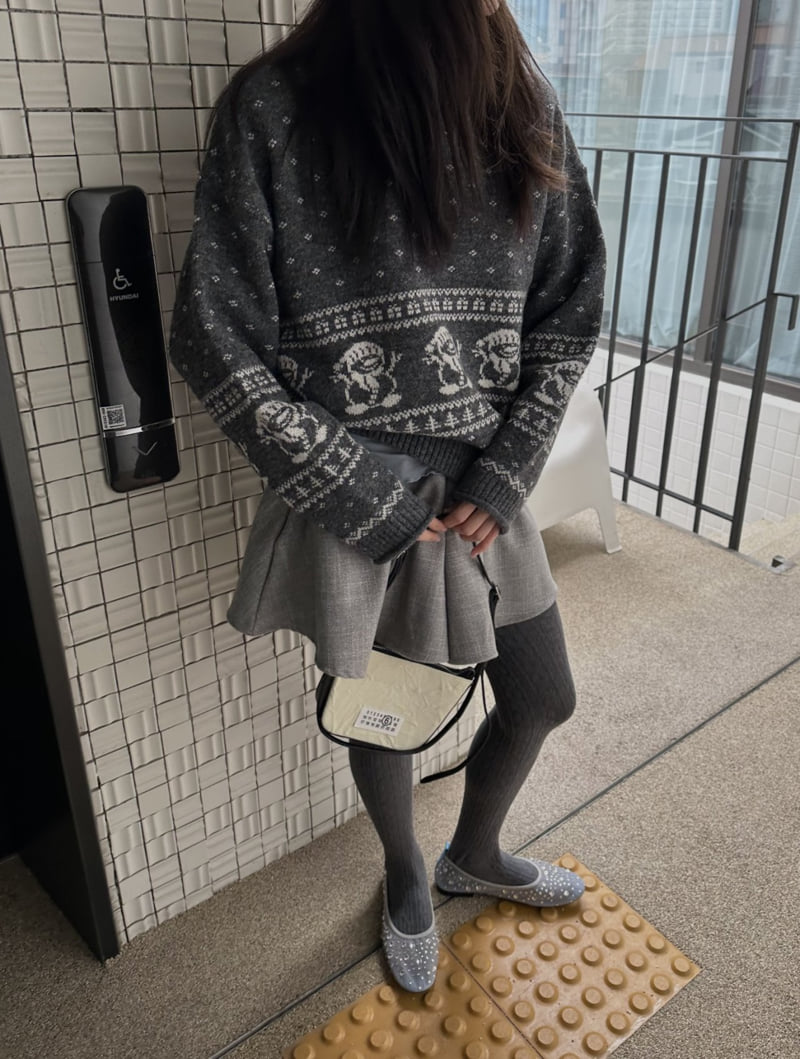 Uoov - Korean Women Fashion - #womensfashion - Snowman Knit - 7