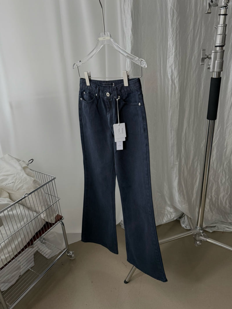Uoov - Korean Women Fashion - #womensfashion - Navy Bootcut Pants