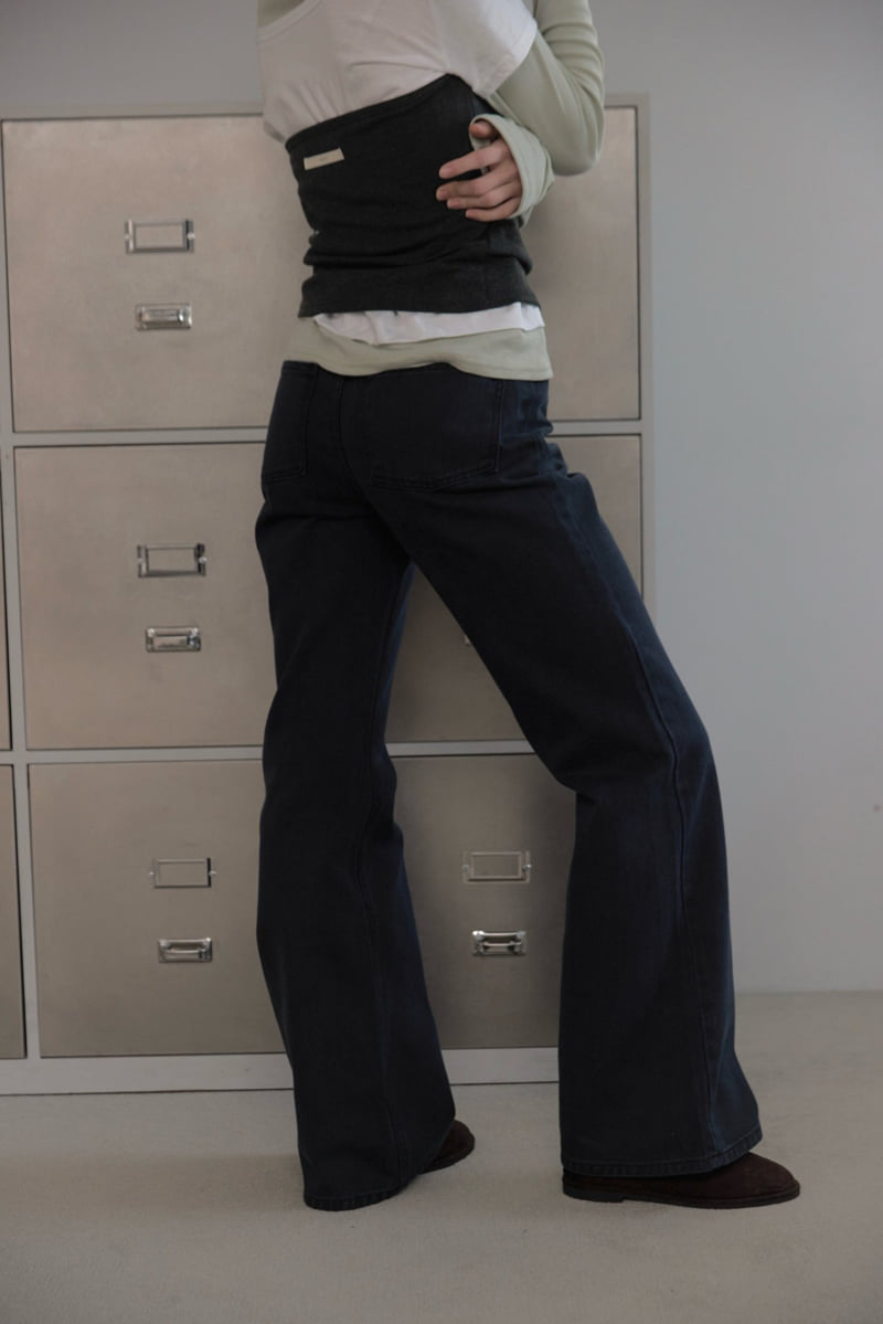 Uoov - Korean Women Fashion - #womensfashion - Navy Bootcut Pants - 5