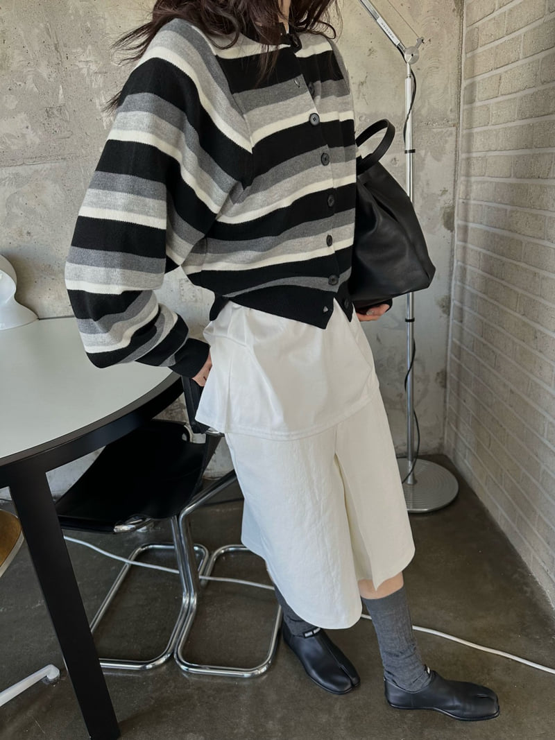 Uoov - Korean Women Fashion - #womensfashion - Striped Cardigan - 6