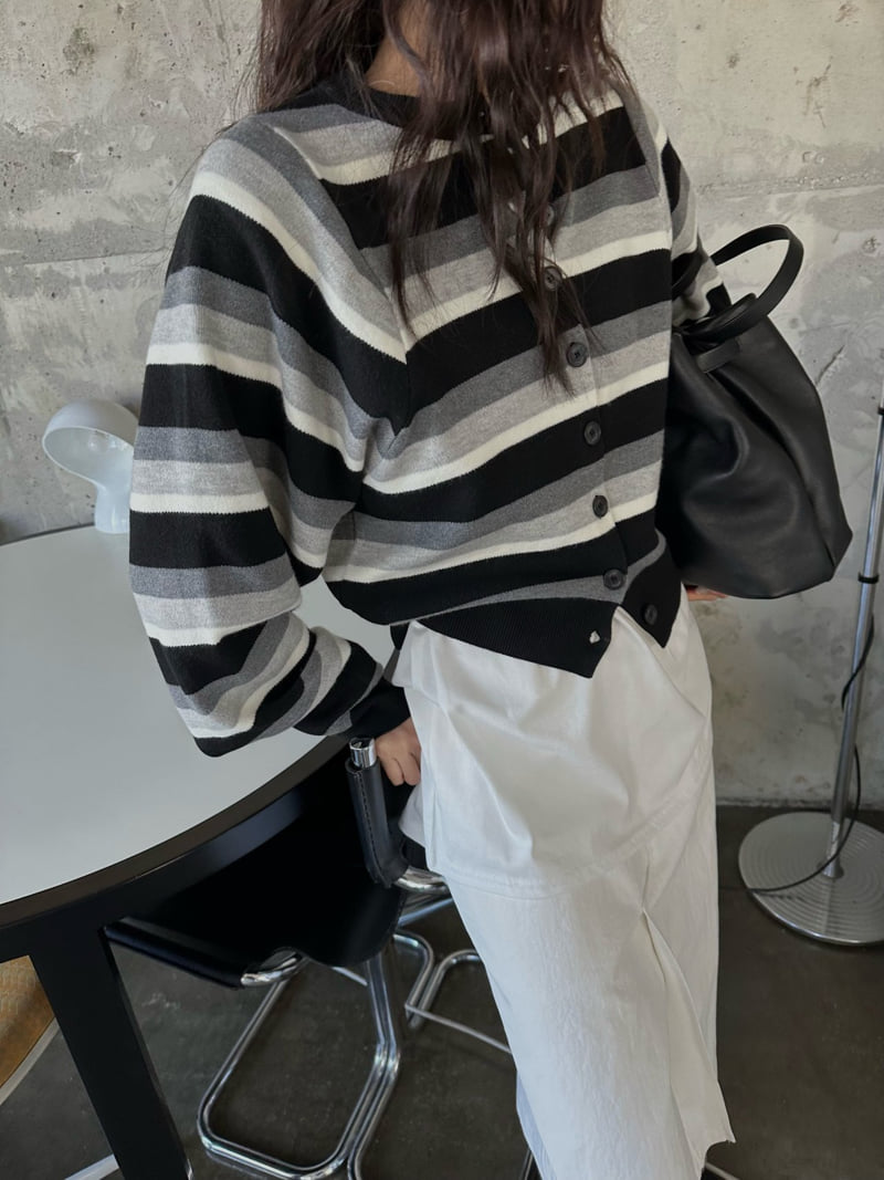 Uoov - Korean Women Fashion - #womensfashion - Striped Cardigan - 8