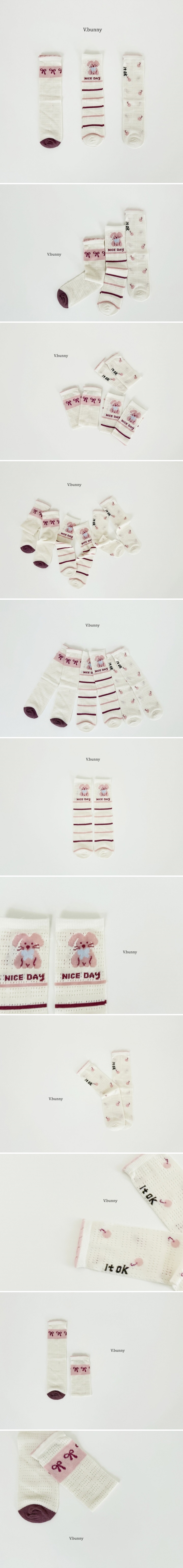 V Bunny - Korean Children Fashion - #childofig - Tori Tori Socks (set of 3)
