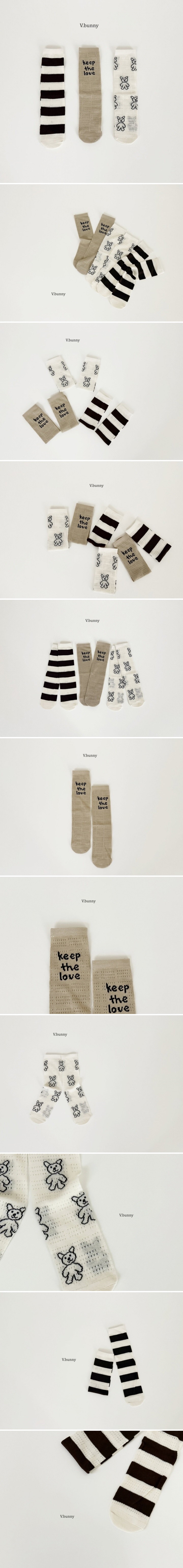V Bunny - Korean Children Fashion - #childrensboutique - The Love Socks (set of 3)
