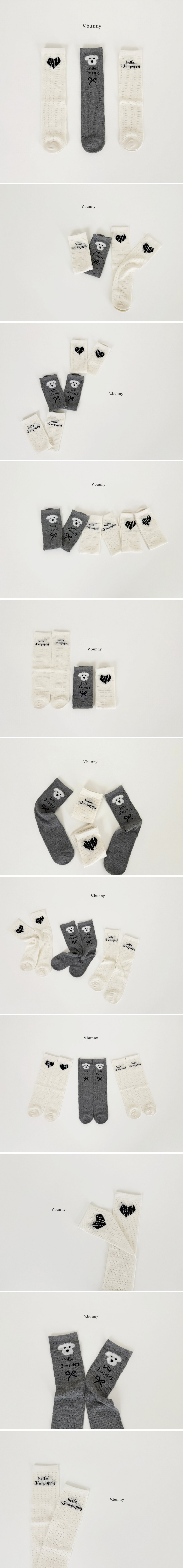 V Bunny - Korean Children Fashion - #kidsstore - JM Socks (set of 3)