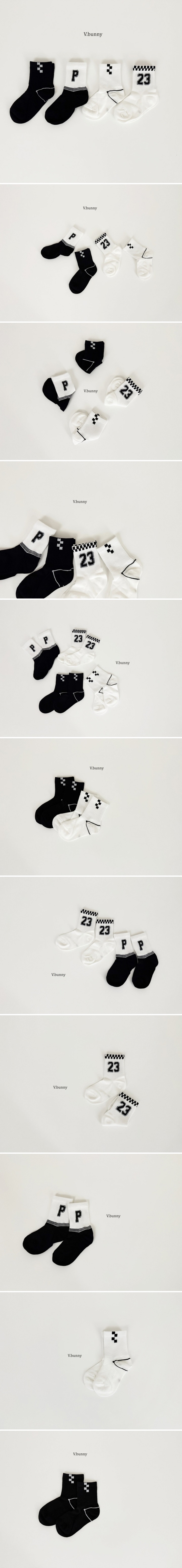 V Bunny - Korean Children Fashion - #kidzfashiontrend - P 23 Socks (set of 4)