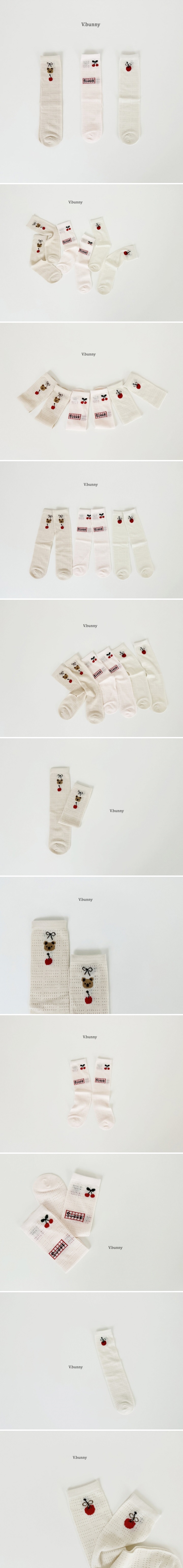 V Bunny - Korean Children Fashion - #kidzfashiontrend - Momo Socks (set of 3)