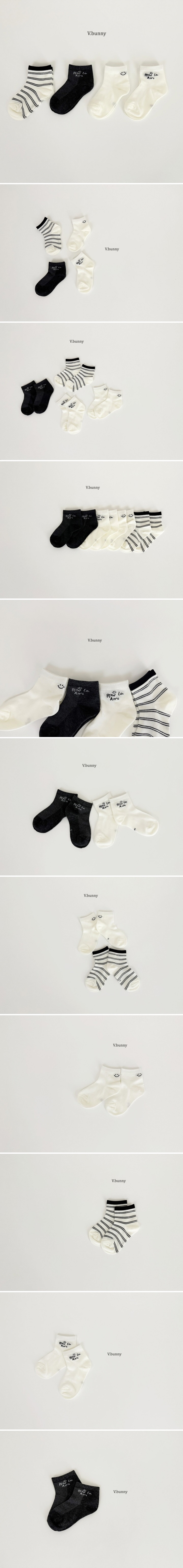 V Bunny - Korean Children Fashion - #prettylittlegirls - Low Socks (set of 4)