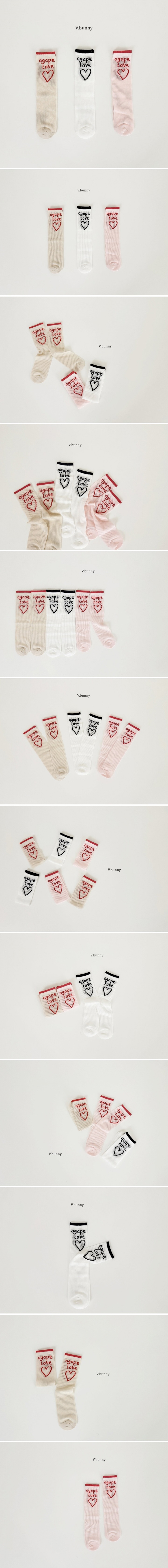 V Bunny - Korean Children Fashion - #stylishchildhood - Agape Socks (set of 3)