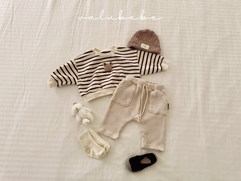 Valu Bebe - Korean Baby Fashion - #babyboutique - Wide Waffle Baggy Pants - 3