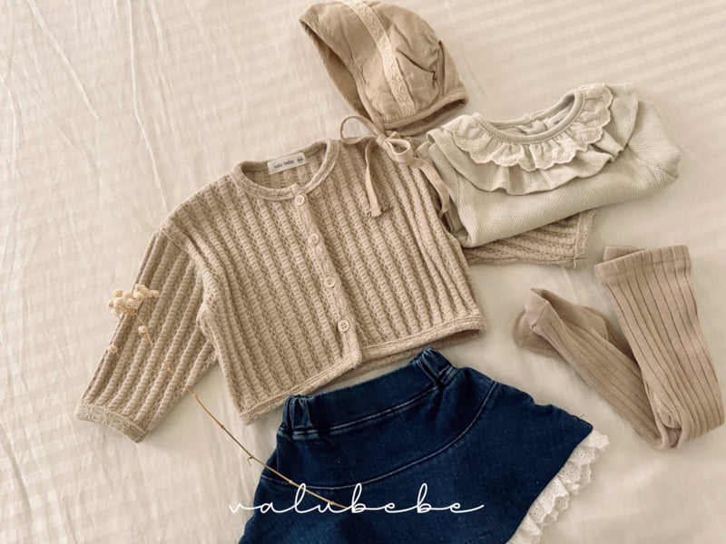Valu Bebe - Korean Baby Fashion - #babyboutique - Lace Denim Flared Skirt - 6