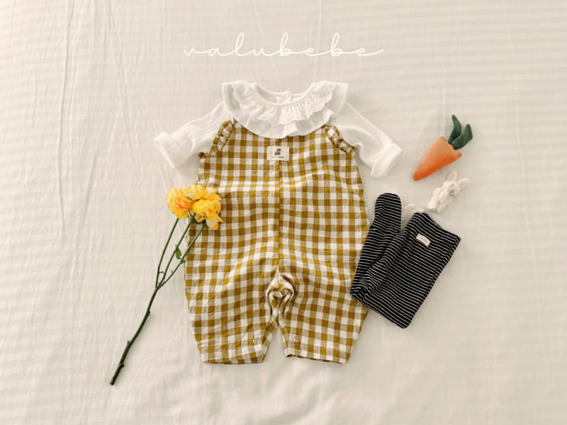 Valu Bebe - Korean Baby Fashion - #babyboutiqueclothing - Hitch Check Overalls Suit - 5