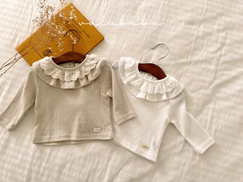 Valu Bebe - Korean Baby Fashion - #babyboutiqueclothing - Ive Lace Frill Tee - 11