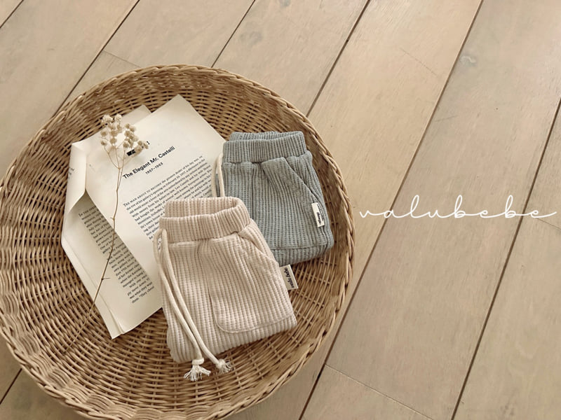 Valu Bebe - Korean Baby Fashion - #babyclothing - Wide Waffle Baggy Pants - 5