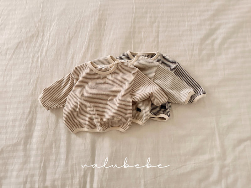 Valu Bebe - Korean Baby Fashion - #babyclothing - Stripe Button Tee
