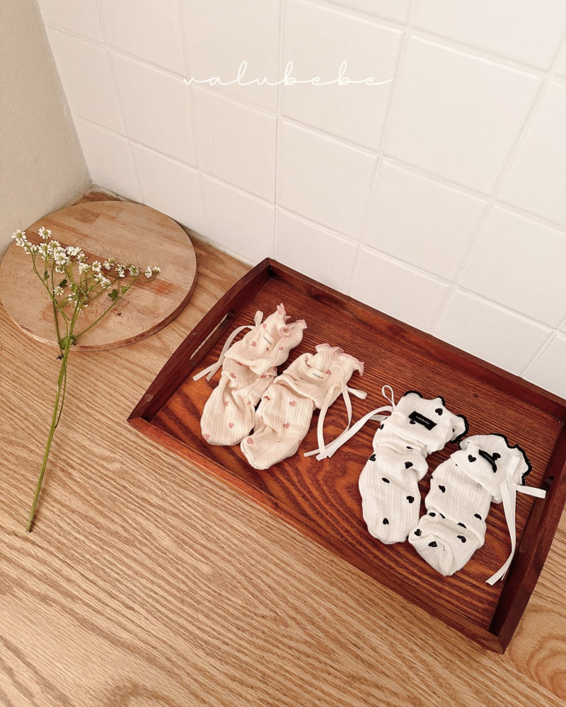 Valu Bebe - Korean Baby Fashion - #babyclothing - Blanc Heart Wave Socks - 11