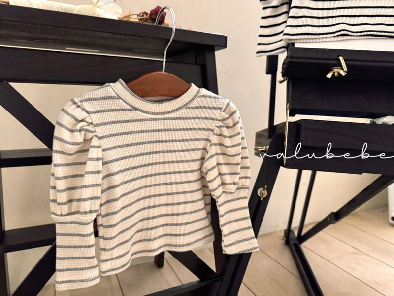 Valu Bebe - Korean Baby Fashion - #babyclothing - Ella Stripe Puff Tee - 7
