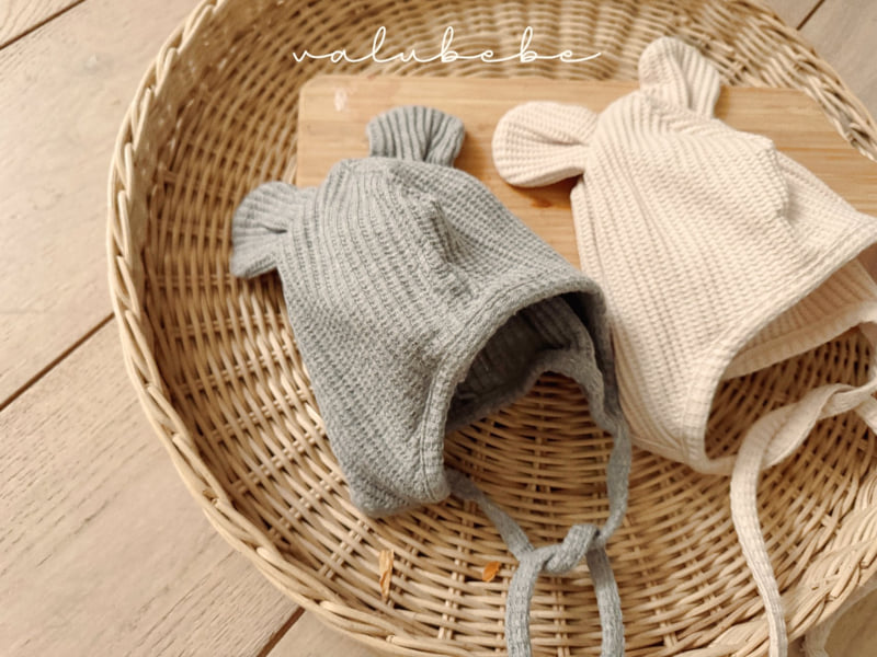 Valu Bebe - Korean Baby Fashion - #babyclothing - Waffle Bear Bonnet Hat - 11