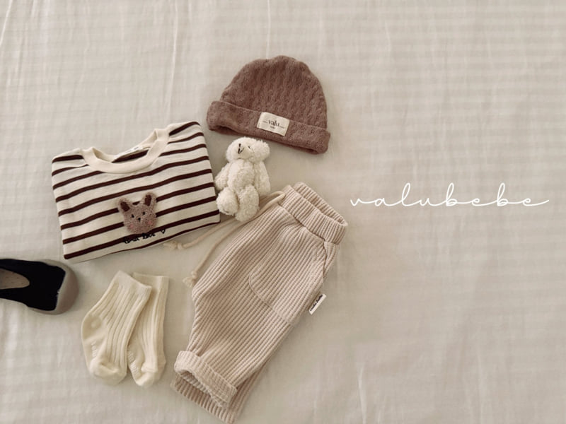 Valu Bebe - Korean Baby Fashion - #babyfashion - Wide Waffle Baggy Pants - 6