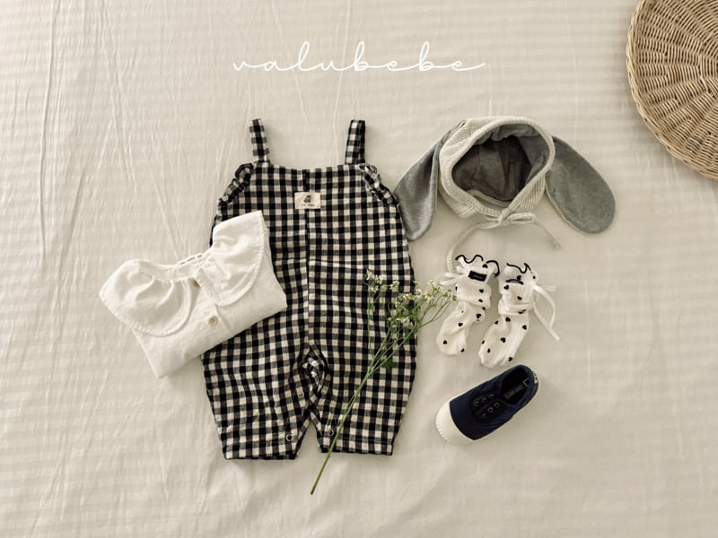 Valu Bebe - Korean Baby Fashion - #babyfashion - Hitch Check Overalls Suit - 7