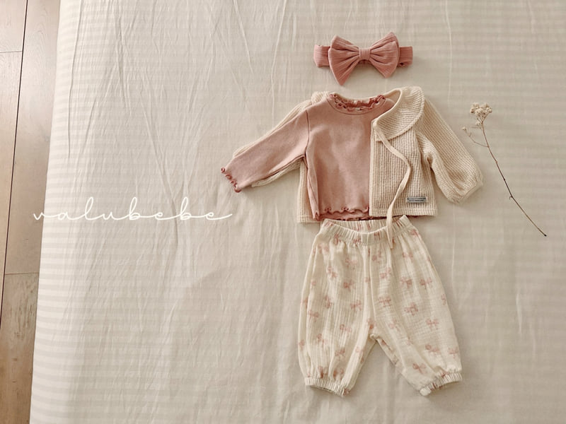 Valu Bebe - Korean Baby Fashion - #babyclothing - Rosy Ribbon Cardigan - 4